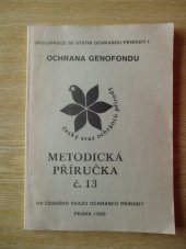 kniha Ochrana genofondu, ÚV Čes. svazu ochránců přírody 1988