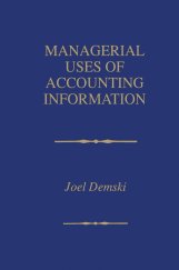 kniha Managerial Uses of Accounting Information, Kluwer Academic Publishers 1994