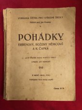 kniha Pohádky  Erbenovy, Boženy Němcové a K. Čapka  1940