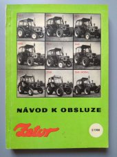 kniha Návod k obsluze Zetor, Agrozet Zetor 1988