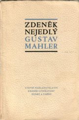kniha Gustav Mahler, Státní nakladatelství krásné literatury, hudby a umění 1958