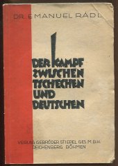 kniha Der Kampf zwischen Tschechen und Deutschen, Gebrüder Stiepel 1928