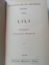 kniha Lili, Stanislav Minařík 1926