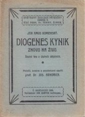 kniha Diogenes Kynik znovu na živu školní hra o čtyřech dějstvích, Jan Svátek 1920