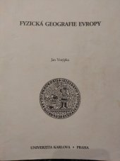 kniha Fyzická geografie Evropy, Karolinum  1994