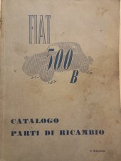 kniha Fiat 500 B Catalogo parti di ricambio, Fiat Torino 1948