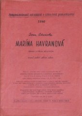 kniha Marína Havranová Drama o 3 dějstvích, ČDLJ 1951