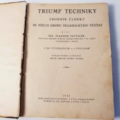 kniha Triumf techniky Sborník článků ze všech oborů technického vědění, Borský a Šulc 1926