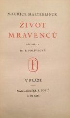 kniha Život mravenců, F. Topič 1931