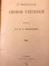 kniha O příčinách chorob vnitřních, J. Otto 1901