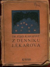 kniha Z denníku lékařova, J.F. Buček 1923