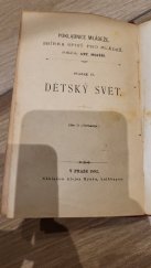 kniha Dětský svět povídky, obrázky a črty ze života naší mládeže, Alois Hynek 1892