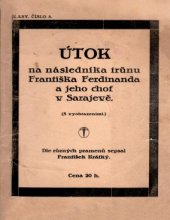 kniha Útok na následníka trůnu Františka Ferdinanda a jeho choť v Sarajevě, Perout 1914