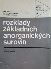 kniha Rozklady základních anorganických surovin, SNTL 1966