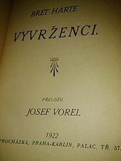 kniha Vyvrženci, B. Procházka 1922