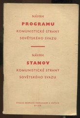 kniha Návrh Programu Komunistické strany Sovětského svazu Návrh Stanov Komunistické strany Sovětského svazu, SNPL 1961