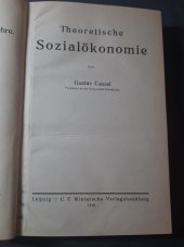 kniha Theoretische Socialekonomie, Leipzig 1918