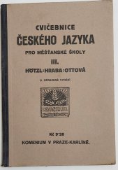 kniha Cvičebnice českého jazyka pro měšťanské školy. Díl III (pro třetí třídu), J. Hötzl 1932