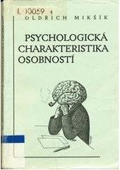kniha Psychologická charakteristika osobnosti, Karolinum  2001