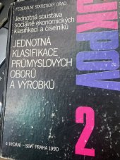 kniha Jednotná klasifikace průmyslových oborů a výrobků. Sv. 2., SEVT 1991