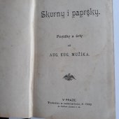 kniha Skvrny i paprsky povídky a črty, J. Otto 1898