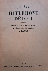 kniha Hitlerovi dědici Wall Street v Postupimi, v západním Německu, v Berlíně, Mír 1950