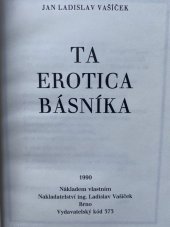 kniha Ta erotica básníka, L. Vašíček 1990