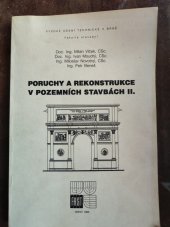 kniha Poruchy a rekonstrukce v pozemních stavbách II., VUT 1996