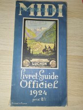 kniha Livret Guide officiel des chemins de fér du midi, Année  1924