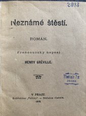 kniha Neznámé štěstí román, Politika 1895