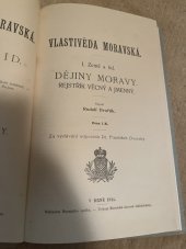 kniha Vlastivěda moravská I. - Země a lid - Rejstřík věcný a jmenný, Musejní spolek 1914