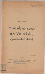 kniha Hudební ruch na Valašsku v poslední době, Unie českých hudebníků z povolání 1941