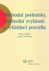 kniha Obchodní podmínky, obchodní zvyklosti a vykládací pravidla, ASPI  2008