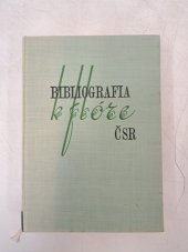 kniha Bibliografia k Flóre ČSR, Slovenská akadémia vied (SAV) 1960