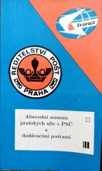 kniha Abecední seznam pražských ulic s PSČ a dodávacími poštami: Stav k 28. únoru 1991, PROGRESS 1991