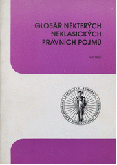 kniha Glosář některých neklasických právních pojmů, Masarykova univerzita 1995