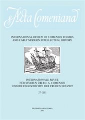 kniha Acta Comeniana 27 International Review of Comenius Studies and Early Modern Intellectual History, Filosofia 2015