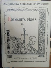 kniha Rozmanitá prosa III obrázky a studie., J. Otto 1922