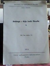 kniha Antologie z dějin české filozofie. 2. [díl], SPN 1979