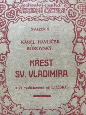 kniha Křest sv. Vladimíra Legenda z ruské historie, Jindřich Bačkovský 1920