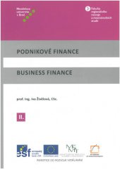 kniha Podnikové finance II / Business Finance II, Mendelova univerzita v Brně 2014