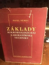 kniha Základy mikrobiologickej laboratórnej techniky, Slovenska akademia vied  1954