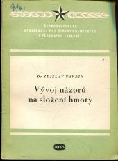 kniha Vývoj názorů na složení hmoty Od Thaletovy pralátky až po periodický systém Mendělejevův, Orbis 1954