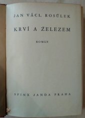 kniha Krví a železem román, Sfinx, Bohumil Janda 1930