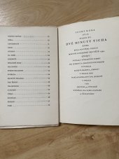 kniha Dvě minuty ticha, Fr. Borový 1934