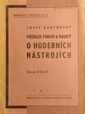 kniha Přehled forem a nauky o hudebních nástrojích, Theodor Mareš 1941