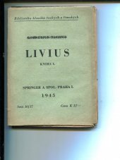 kniha Livius KNIHA I., Springer 1945