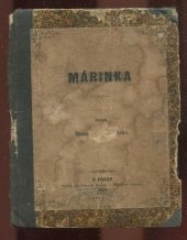 kniha Márinka báseň Emanuela Miřiovského, E. Miřiovský 1868