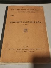 kniha Vojenský služební řád. 1. díl, Ministerstvo národní obrany 1938