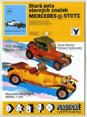 kniha Stará auta slavných značek Mercedes & Stutz  Plastické vystřihovánky, Albatros 1976